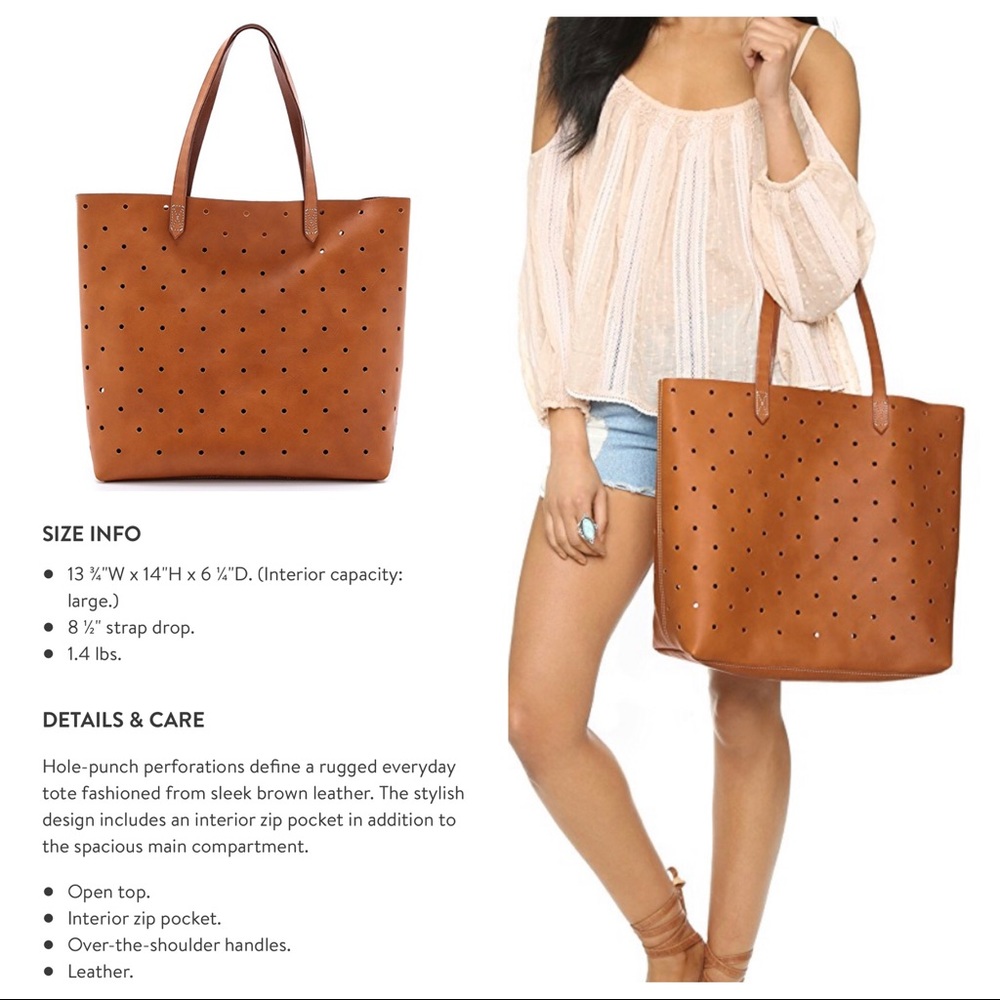 🚫SOLD🚫madewell • holepunch transport tote - Picture 2 of 8